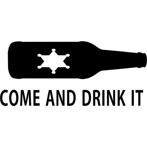 Interesting Beer and Beverage Car Stickers, Car Decoration Decals, PVC Decals for Various Models, Black/white, 16cm*7cm