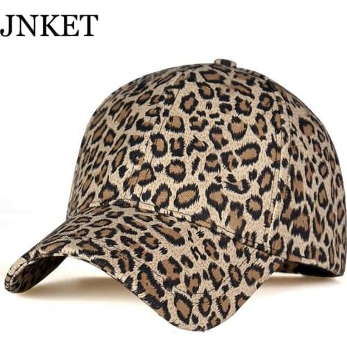 JNKET New Fashion Unisex Leopard Baseball Cap Casual Baseball Hat Adjustable Snapbacks Hats Outdoor Sport Cap Gorras
