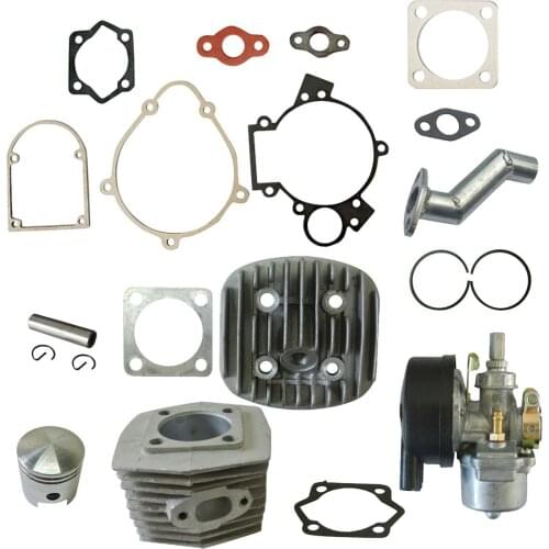 Cylinder Head&1xGasket Kit&Carburetor Fits 66/80cc 2 Stroke Engine Motorized Bicycle