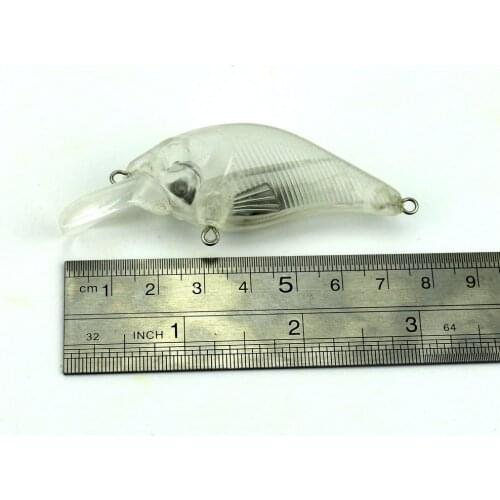 Value C Unpainted Fishing Poppers Kit Topwater Bass Hard Lures Rattling Plastic Artificial Bait