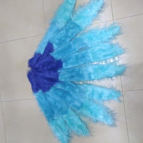 Spirit Blossom Ahri Cos Tails LOL The Nine-Tailed Fox Ahri Cosplay Props Three-Color Gradient Tails Ears H