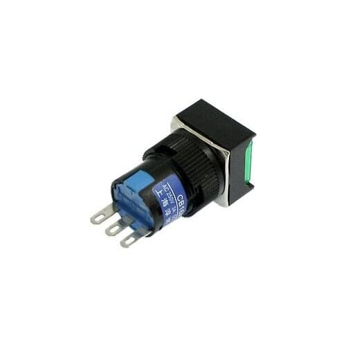 Square Shape Button Momentary SPDT Push Button Switch 1 N/O 1 N/C DC30V 5A