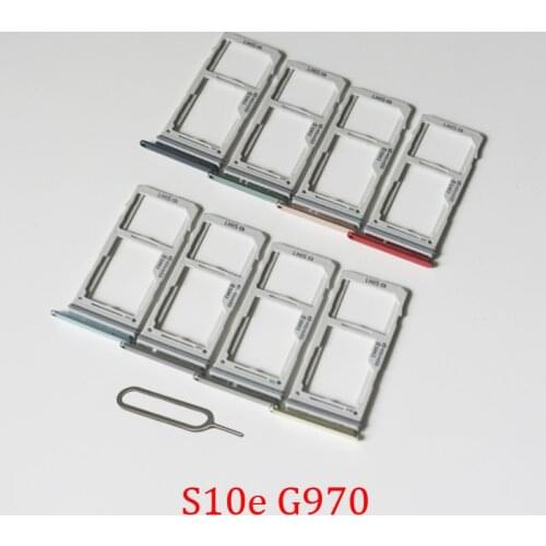 Original SIM Card Tray Slot For Samsung S10e G970F G970 G9700 G970N Genuine Phone New SIM Chip Micro SD Card Tray Holder Adapter