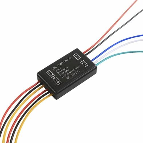 Multifunctional DRL Controller LED Daytime Running Light controller with Time delay, Dimming,Strobe, Turning 12V-24V
