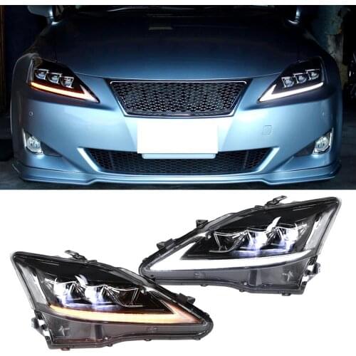 New VLAND Full LED Projector Dynamic Headlights Clear Lens Fit for Lexus IS250 IS350 ISF 2006-2013 RHD