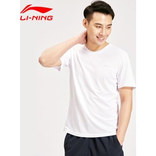 LINING 2021 Summer New Men Training Running Fitness T-shirt Breathable Quick Dry Comfortable Sport T-shirt ATSQ365