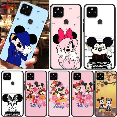 Mickey mouse love Shockproof Cover for Google Pixel 5 5A 4 4A XL 5G Black Phone Case Shell Soft Fundas Coque Capa