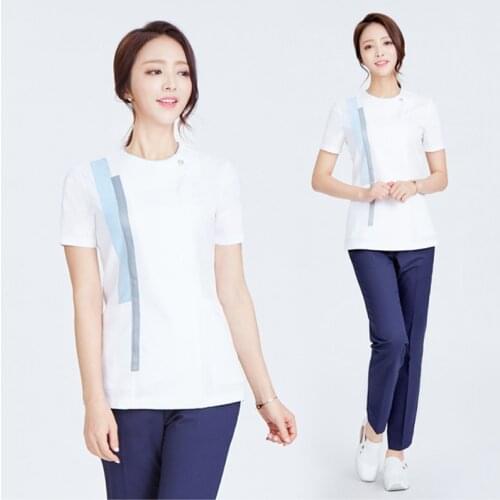 Beauty Salon Beauticians Work Clothes Female Spa Nurse Dental Suit Summer Clothes