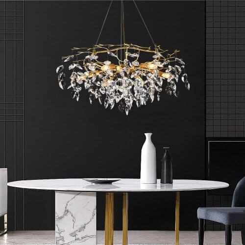 Postmodern Luxury Crystal Chandelier Attic Ceiling Chandelier Art Living Room Lamp Bedroom Decoration Interior Lighting Lustres