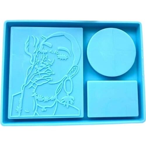Makeup Mirror Silicone Mold Serving Board Silicone Mold Jewelry Making Home Decoration Mold Suitable for Women