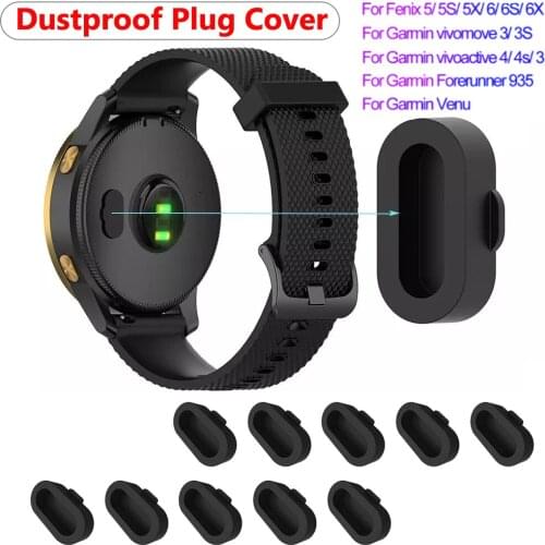 Silicone Dustproof Plug Cover Charger Case For Garmin Vivoactive 3 4 4S Fenix 6 6S 6X 5 5X 5S Forerunner 935 Watch Accessories