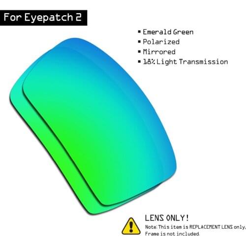 SmartVLT Polarized Sunglasses Replacement Lenses for Oakley Eyepatch 2 - Emerald Green