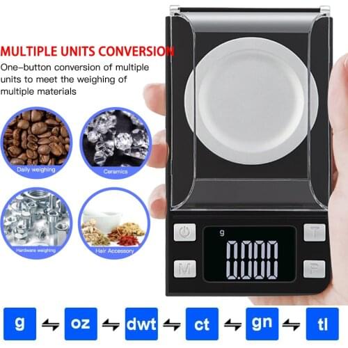 Precision Pocket Jewelry Scale 0.001g Mini Electronic Scale High Precision Gold Carat Balance Digital Display Milligram Scale