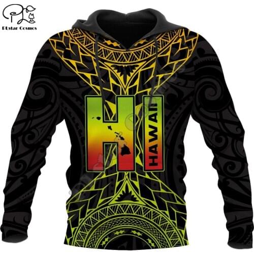 PLstar Cosmos 3DPrint Polynesian Hawaii Tribal Pattern Amazing Tattoo Harajuku Streetwear Funny Unisex Hoodies/Sweatshirt/Zip P5