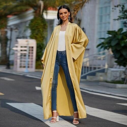 Dubai Kimono Femme Musulmane Turkey Muslim Cardigan Mujer Dress Caftan Islam Abayas For Women Robe Kaftan Moroccan Batwing Abaya