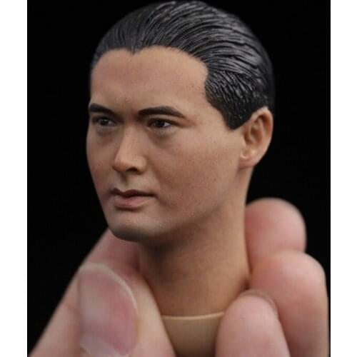 1/6 God of Gamblers Chow Yun Fat Head Carved Gao Jin Head Model Figure sculpt