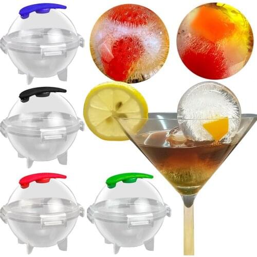 1 Set PS Ice Ball Mold Multi-use Easy to Demold Transparent Smooth Surface Ice Cube Mold Kitchen Tool Easy to Demold for Home