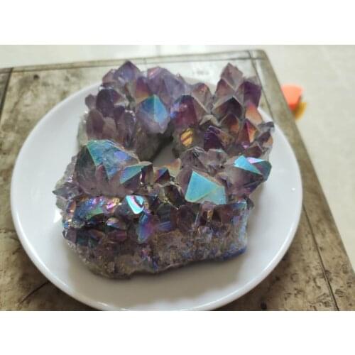 1pcs 70g Amethyst Angel Aura Cluster