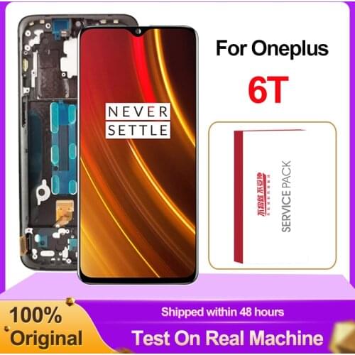 100% Original 6.41" AMOLED Display For Oneplus 6T LCD Touch Screen Digitizer Assembly For 1+6T A6010 A6013 Replacement