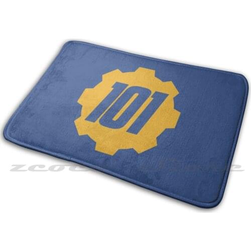 101 Door Logo Mat Rug Non-Slip Water Absorb Door Carpet 1 2 3 New Vegas Fonv Fo3 Fo2 Fo1 Nuka Nuka Cola 4 Nuka World Poseidon