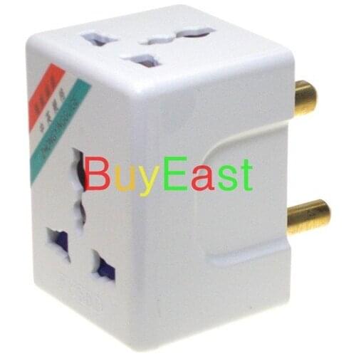 2 X Big South Africa Electrical Adapter Type M 8.7mm 3 Way Multi Outlet 15A Fused