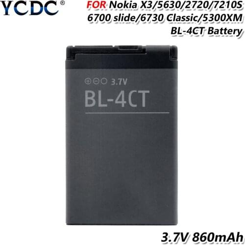 2020 New 3.7V BL4CT BL-4CT BL 4CT 860mAh Mobile Phone Battery Replacement For Nokia 5630 7212C 7210C 7310C 7230 X3-00 2720F