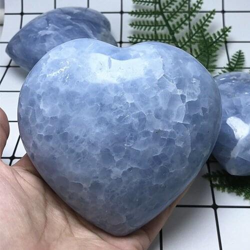 400-650 g Natural celestite crystal Heart celestine Quartz hearts Love Crystals Healing Gift