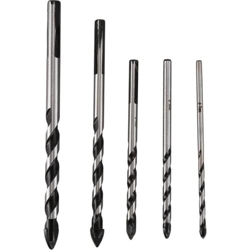 5 Pieces Multi-Material Tungsten Carbide Drill Bit Set for Porcelain Ceramic Tile,Concrete,Brick,Glass,Plastic Masonry and Wood