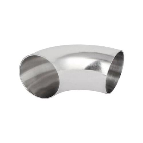 51mm Dia 304 Stainless Steel Sanitary Ferrule Elbow 90 Degree Pipe Fitting