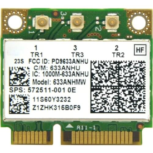 Ultrimate-N 6300 633ANHMW Half Size Mini PCI E WiFi Card 450Mbps 802.11a/g/n Wireless Card for Intel 6300AGN Lenovo Thinkpad/HP