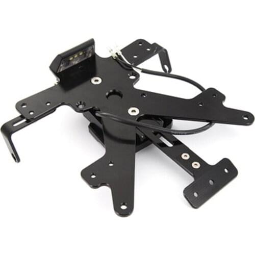 5 Color Available License Registration Plate Holder Bracket Aluminum Alloy License Plate Frame With LED Light For Kawasaki Z800