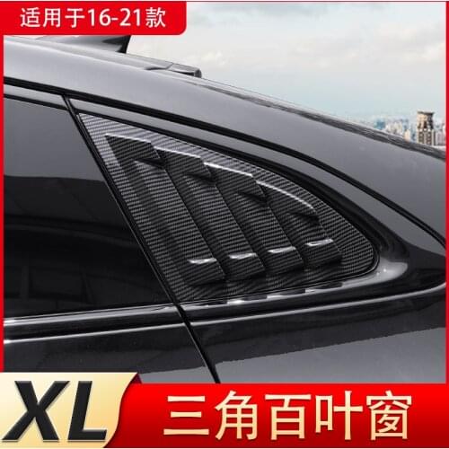 1Pair ABS Plastic Quarter Window Louver Cover Rear Side Glossy For Chevrolet MALIBU XL 2016-2021 Refitting accessories