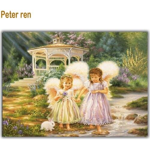 Peter ren Square diamond mosaic Diy diamond painting 5d diamond embroidery picture of diamonds Paste full canvas Dandelion Angel
