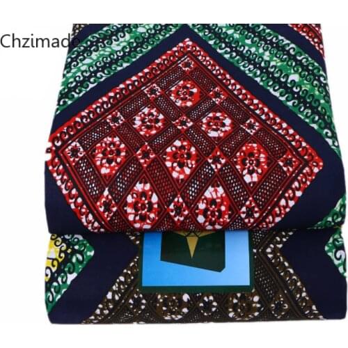 Lychee Life 1Yard Ankara African Fabric Real Wax Polyester Grid Printed Fabric For Party Dress Making Diy Sewing Materials