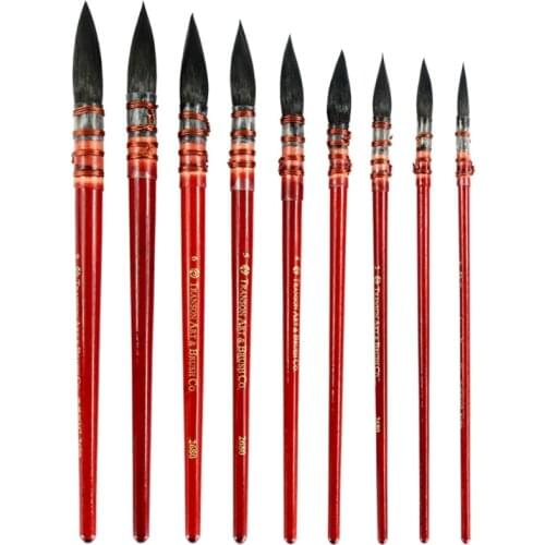 2021 New Squirrel Fur Hair Watercolor Paint Brush Ancient Rhyme Painting Brush Art Supply