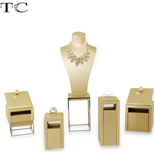 New Jewelry Store Window Counter Showcase PU Ring Earring Bracelet Necklace Jewelry Display Holder Stand Jewelry display stand