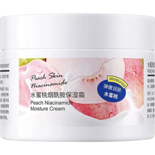 Peach Nicotinamide Moisturize Facial Cream Brighten Shrink Pores Face Care Anti Wrinkle Vitamins Elastic Nourish Deep Repairing