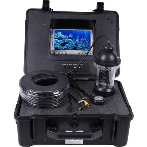Underwater Video Camera Fish Finder 7" LCD HD 600 TV Lines 20M with Motorized 0-360 degree