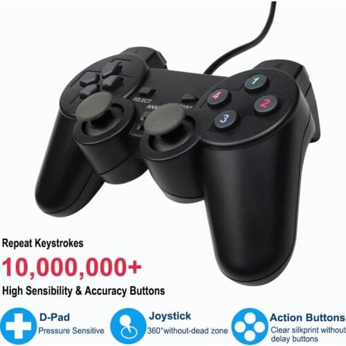 Wired USB PC Controller For PC Computer Laptop For WinXP/Win7/Win8/Win10 For Vista Black Gamepad Joystick