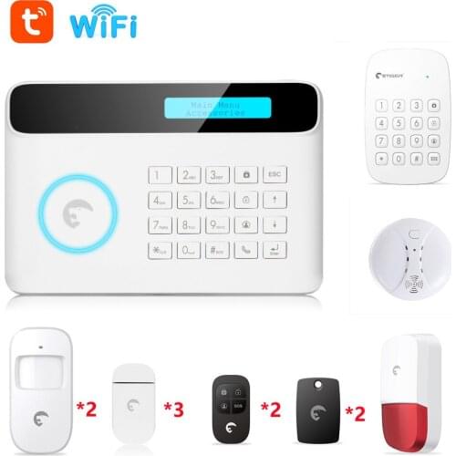 Etiger Multi-language Menu LCD Display Wireless S4 Etiger Alarm System GSM PSTN Dual network Alarm System