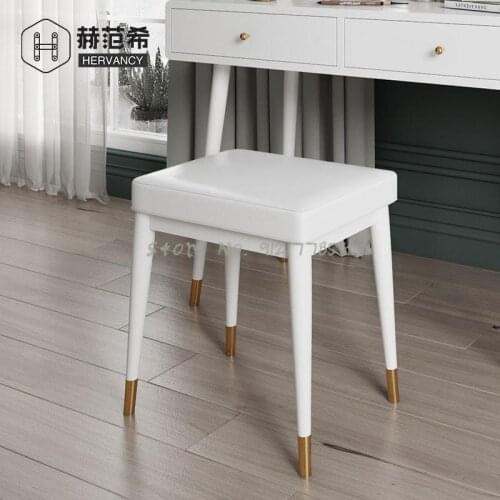 Nordic dressing stool bedroom net red makeup stool ins light luxury dressing table small stool modern minimalist nail chair