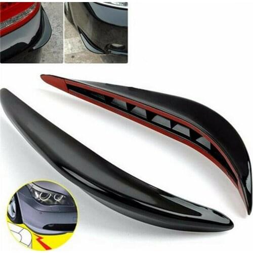 2Pcs Universal Front Rear Bumper Lip Diffuser Splitter Fins Body Spoiler Canards Valence Chin Car Tuning Canard Auto Accessories