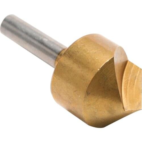 1x Single Flute Chamfer Countersink 6mm Shank high carbon steel 90 Degree Wood Chamfering Cutter 19mm