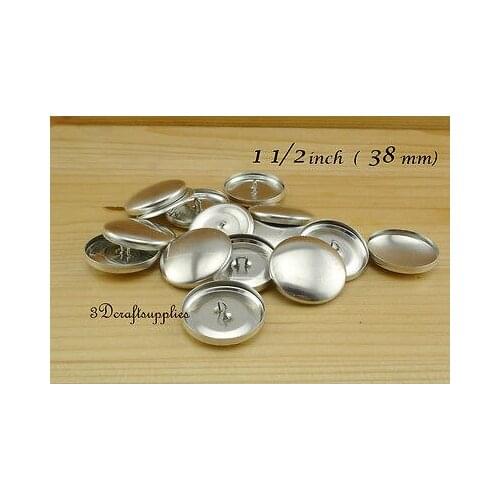 100 sets of cover buttons 1 1/2 inch Size 60 Self cover buttons Wire back