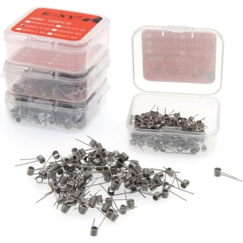 100Pcs Ni80 Twisted Fused Hive Clapton Coils Premade Wrap Alien Mix Twisted Quad DIY