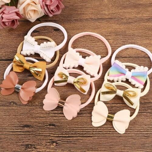 3 Pcs/Set Newborn Baby Headband For Girls Bow Flower Sequins Princess Party Kawaii Baby Girl Accessories Kids Props Photography