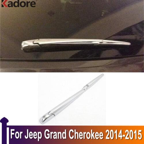ABS Chrome Rear Window Wipers Cover Trims Car Tail Wiper Strip Car Accessories For Jeep Grand Cherokee 2014 2015
