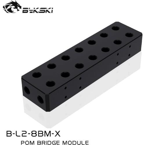 Bykski B-L2-8BM-X GPU Terminal Block for Computer Graphics Card Water Cooling Block Bridging Module Adapter POM Connectors