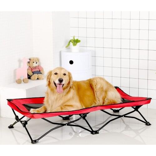 Large Elevated Folding Pet Bed Cot Travel Portable Breathable Cooling Mesh Sleeping Dog Bed Breathable Outdoor Sleeping Cot