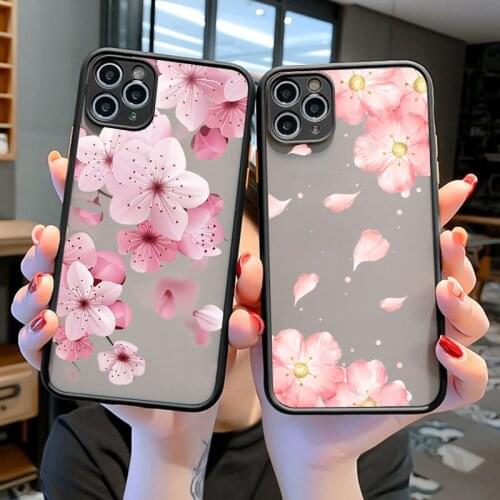 Flower Transparent Phone Case For iphone 11 12 mini Pro Max XS X XR 6 6S 7 8 plus SE 2020 Soft Shockproof Cases Cover